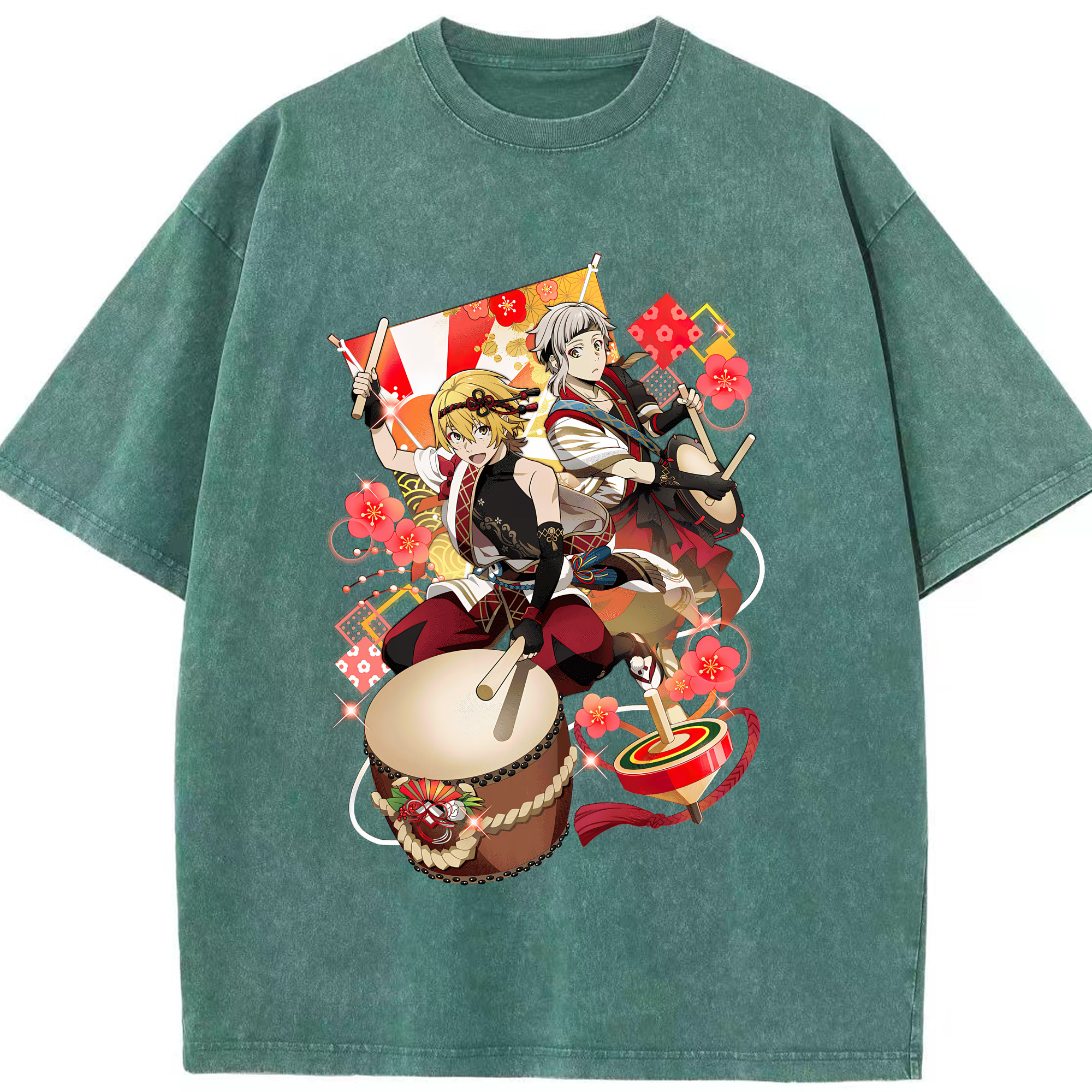 （画像用） 文豪ストレイドッグス Bungo Stray Dogs 綿100% ヴィンテージ風 半袖Tシャツ（フロントプリント）